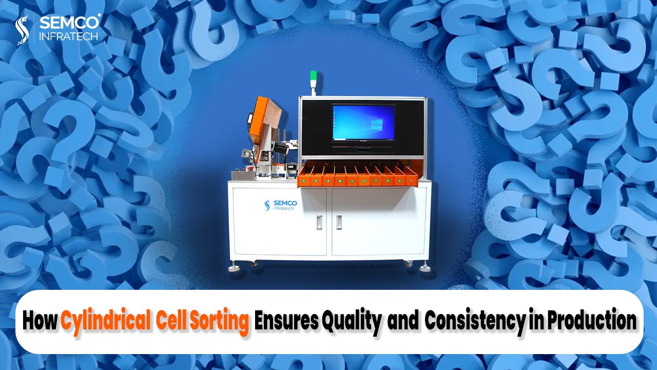 Cylindrical Battery Cell Sorting and Sticker Pasting Machine