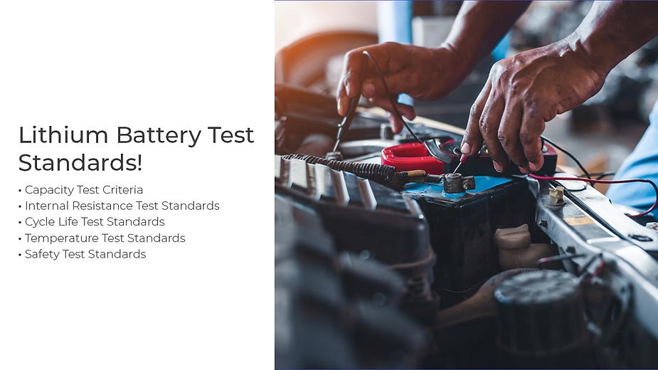 lithium battery test standards